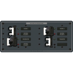 Horizontal AC Source Selection Panel, 3 Sources | Blue Sea Systems 8498