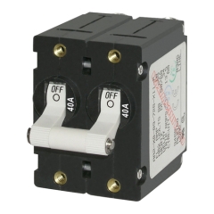 A-Series White Toggle Circuit Breaker - Double Pole 40A