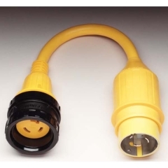 Marinco 110A Pigtail Power Adapter, 50 Amp 125 Volt Male TO 30 Amp Female