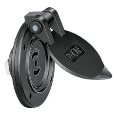 HUBB-PH6596 Black polycarbonate round telephone outl