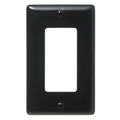 Hubbell P26BK Black Outlet Plate