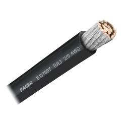 2/0 AWG Black - 100 foot | Pacer Marine WUL2/0BK-100